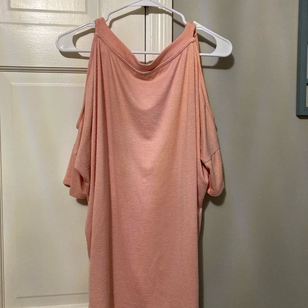 a.n.a Peach Cold Shoulder Blouse - Picture 3 of 4